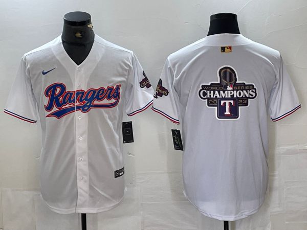 Men Texas Rangers Blank White Game Nike 2024 MLB Jersey style 3